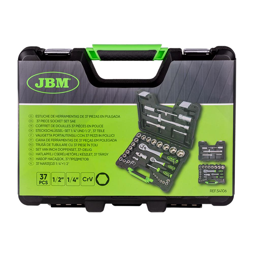 Trusa de tubulare cu 37 piese in toli JBM 54106