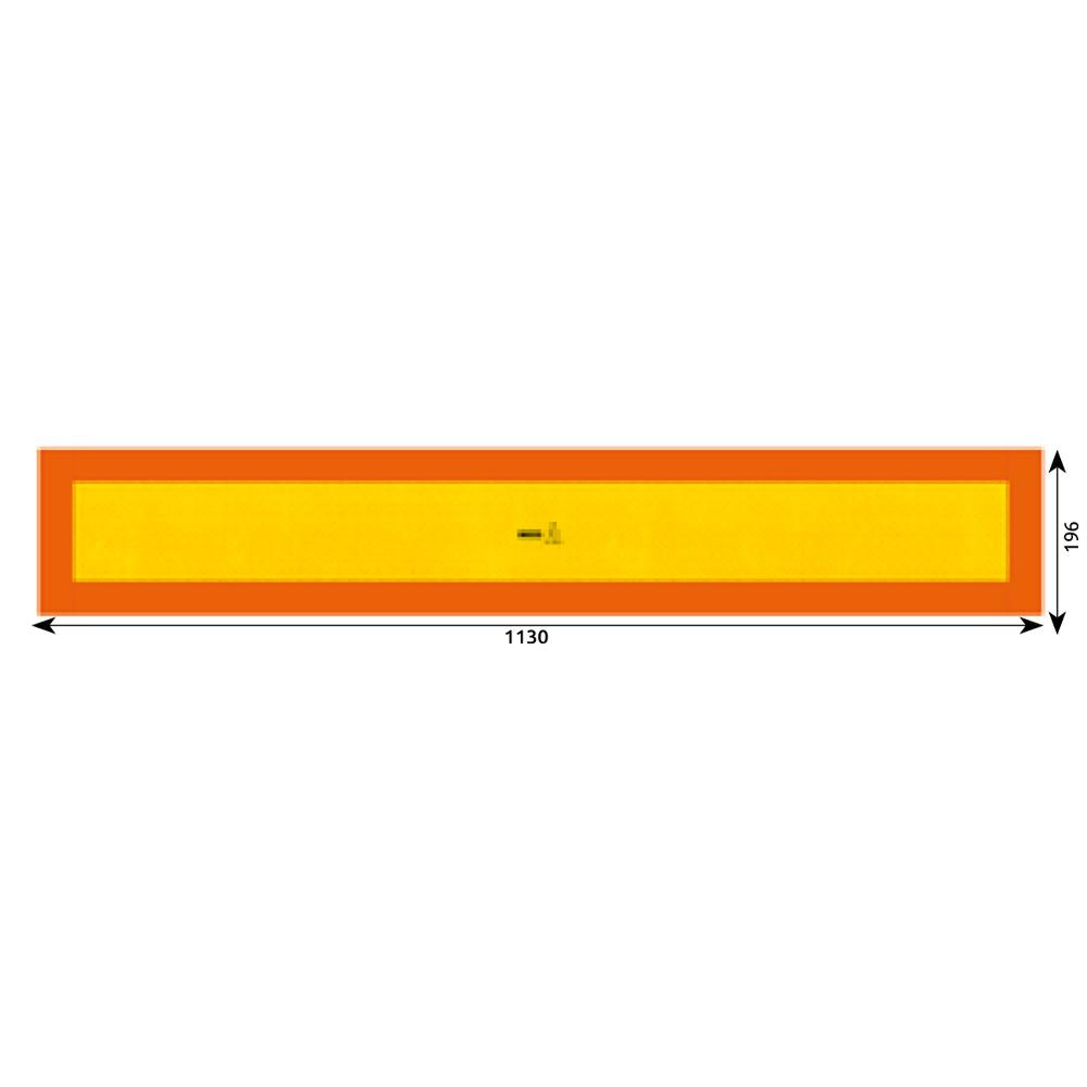Placa reflectorizanta galben/rosu fluorescent 1130X196 mm Hico TWY059