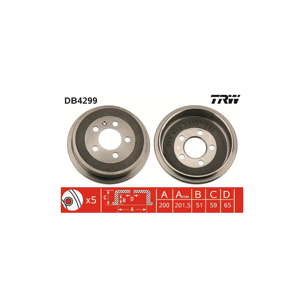 Tambur frana TRW DB4299