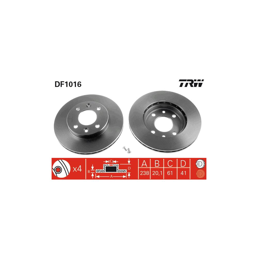 Disc frana fata TRW DF1016