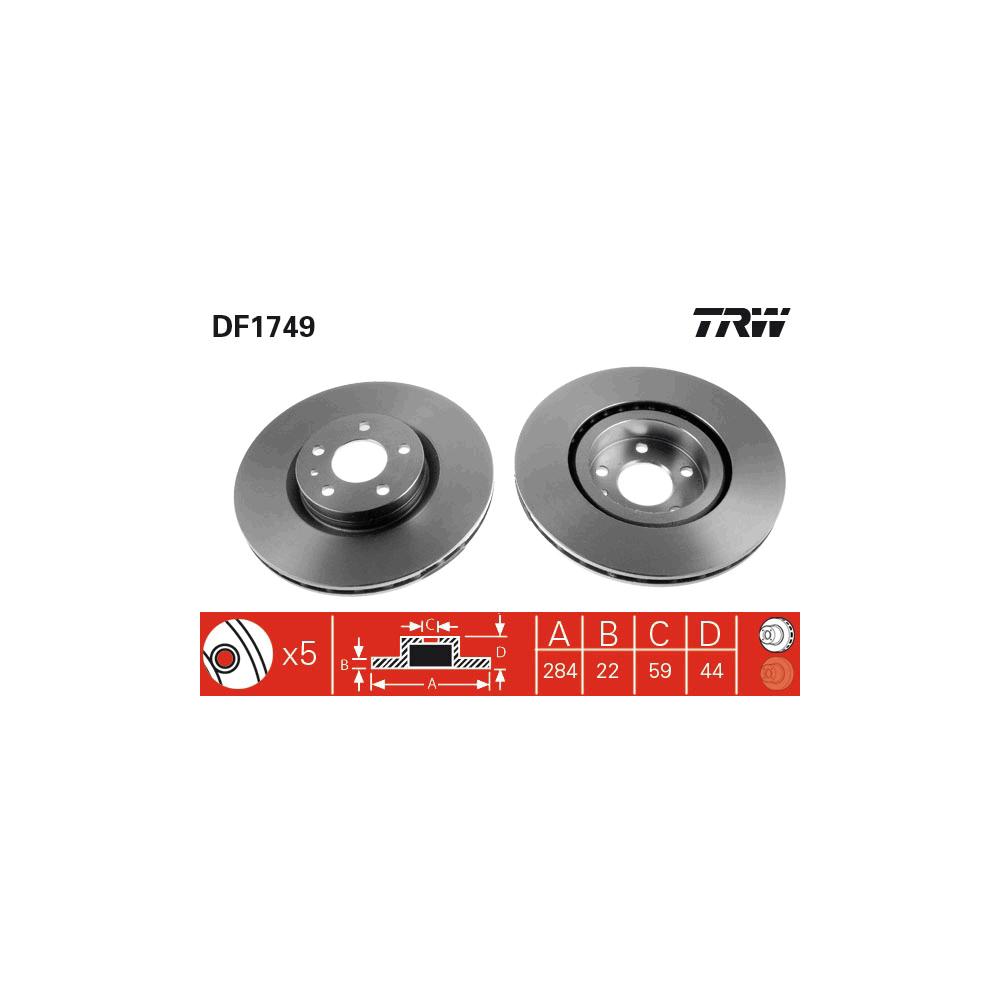 Disc frana fata TRW DF1749
