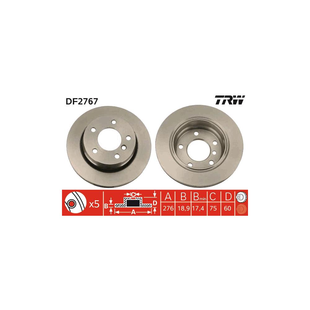 Disc frana spate TRW DF2767