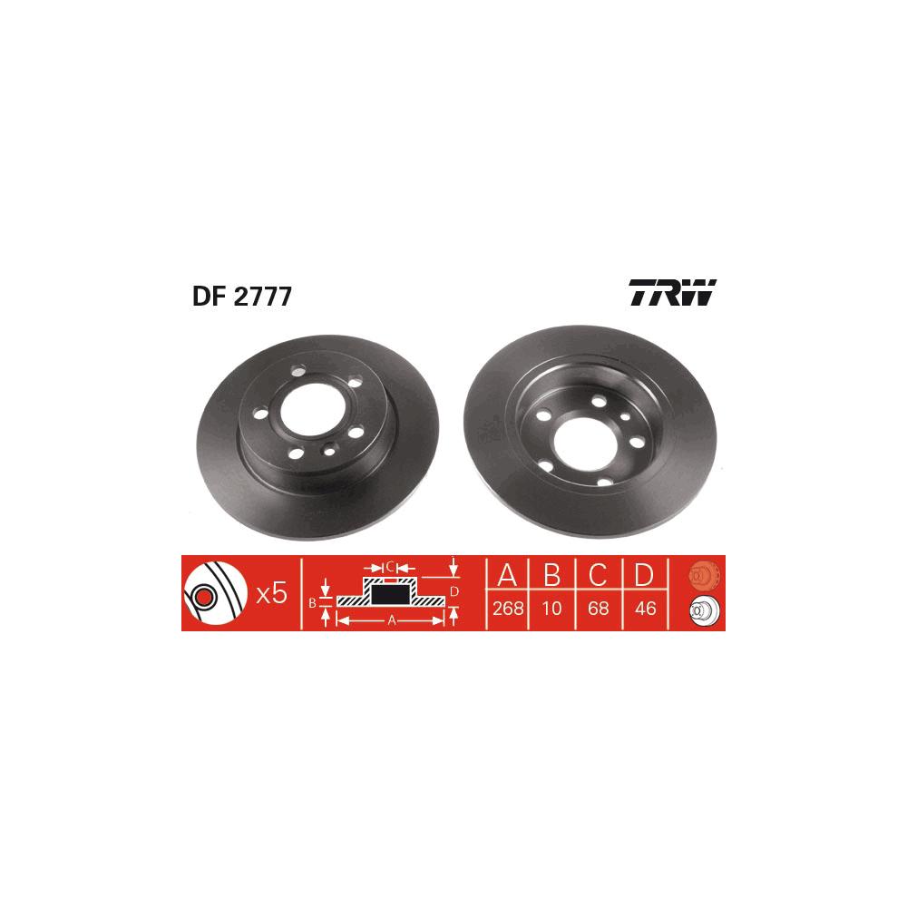 Disc frana spate TRW DF2777