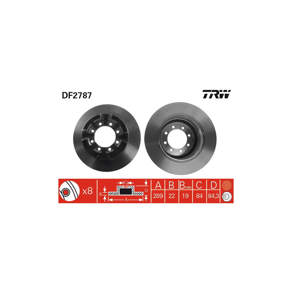 Disc frana spate - ps TRW DF2787