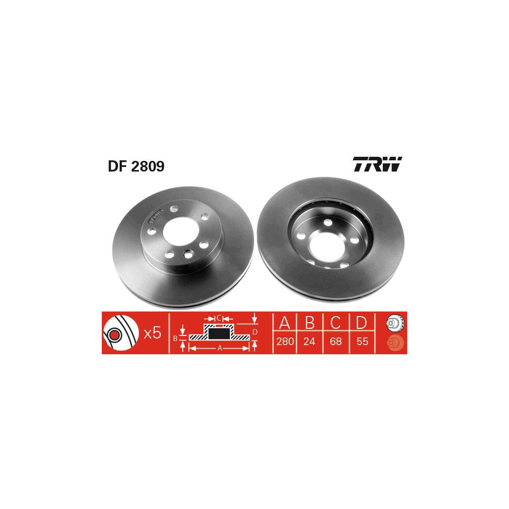 Disc frana fata TRW DF2809