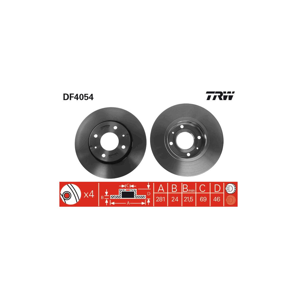 Disc frana fata TRW DF4054