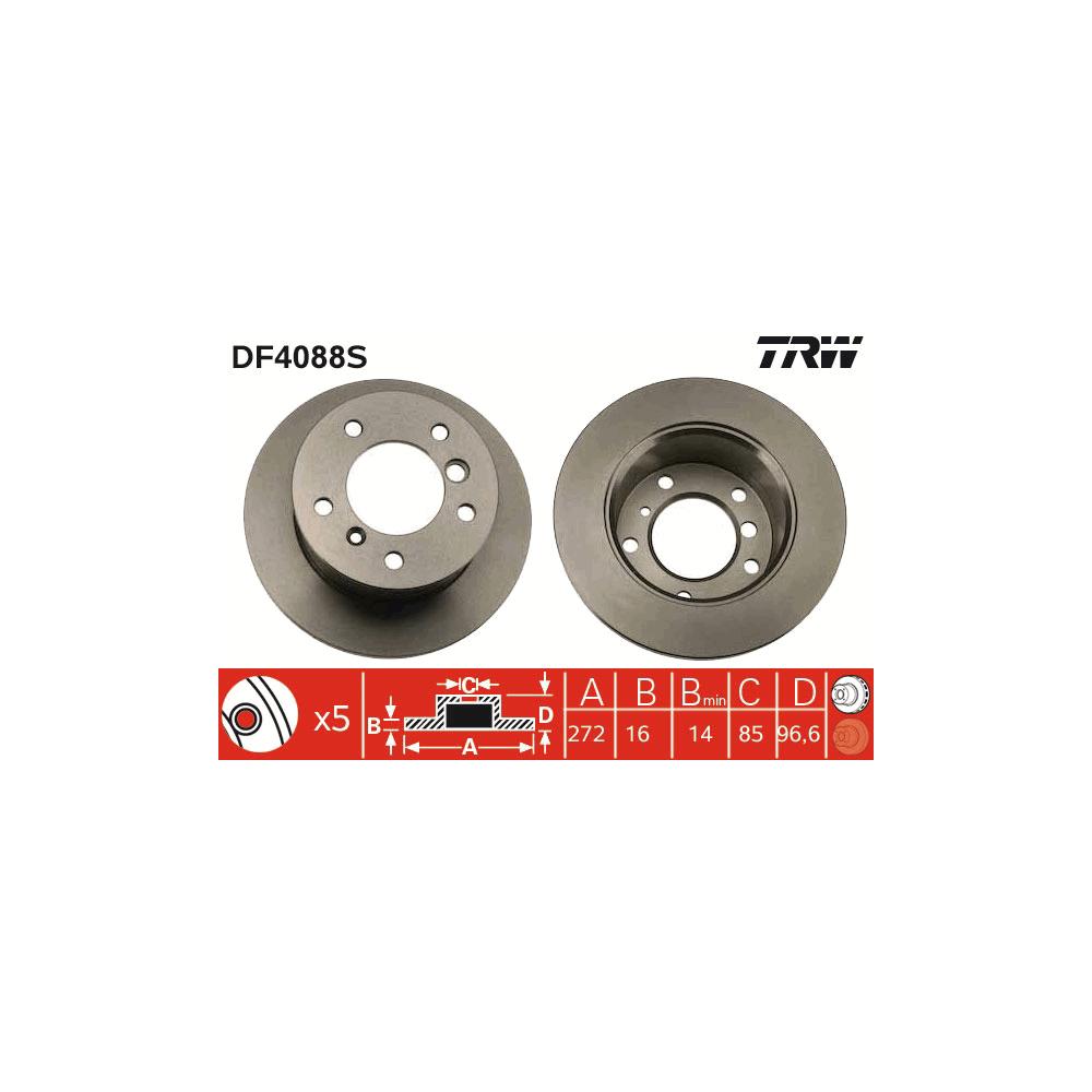 Disc frana spate TRW DF4088S