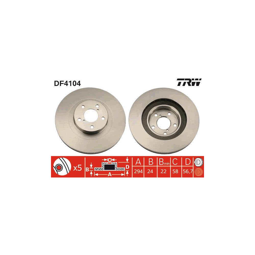 Disc frana TRW DF4104
