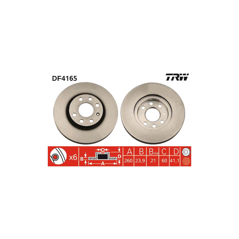 Disc frana fata TRW DF4165