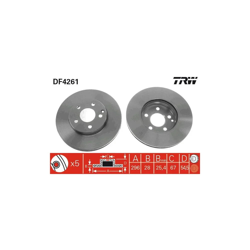 Disc frana fata TRW DF4261