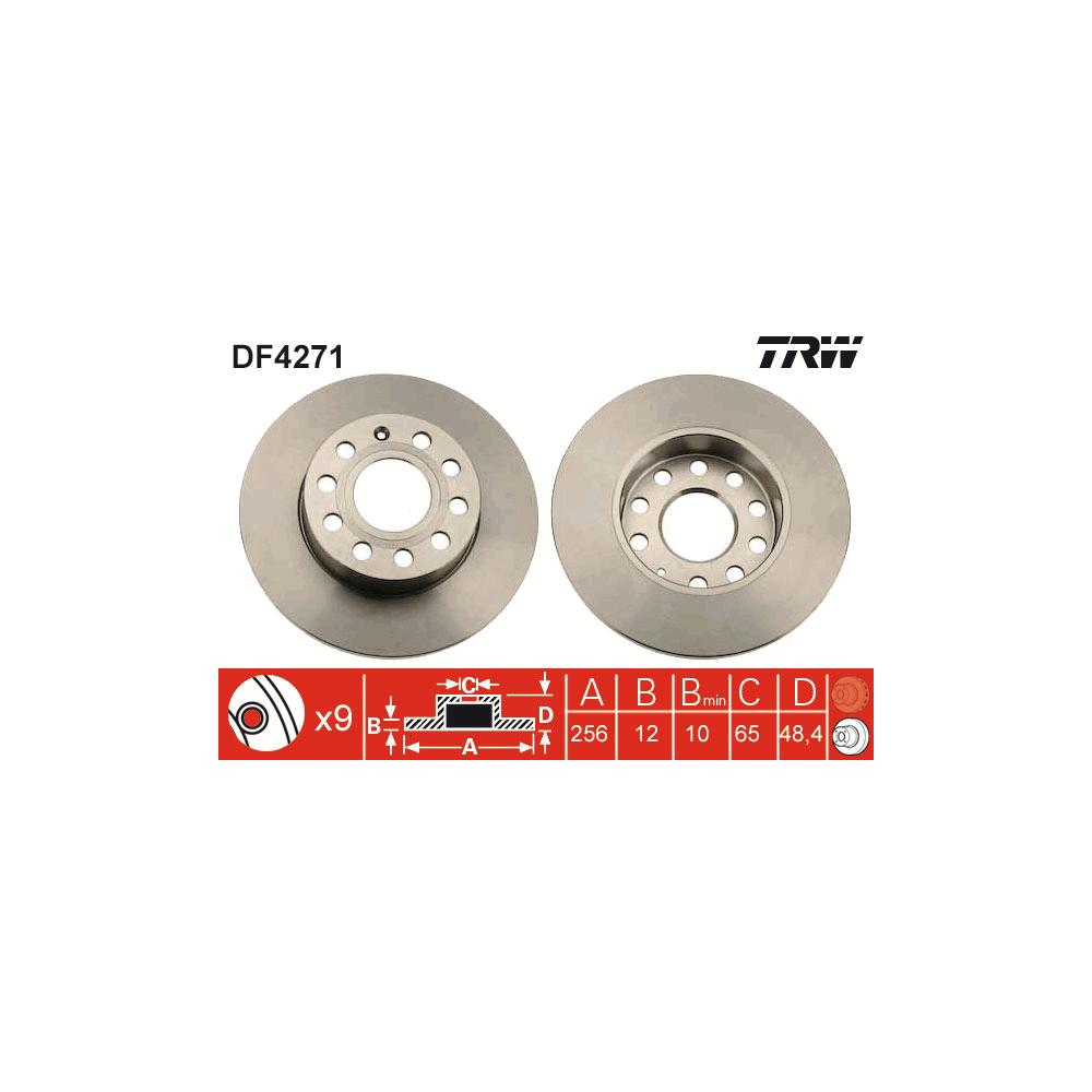 Disc frana spate - ps TRW DF4271