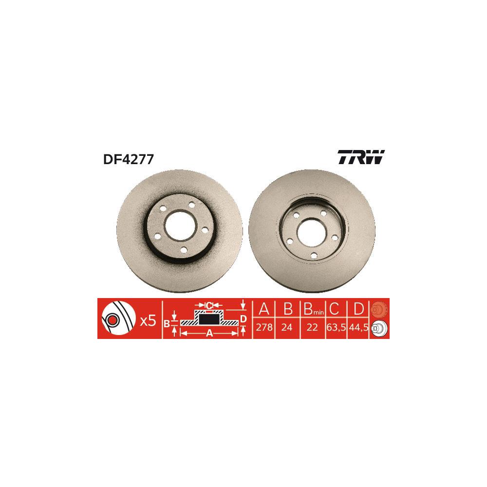 Disc frana fata TRW DF4277
