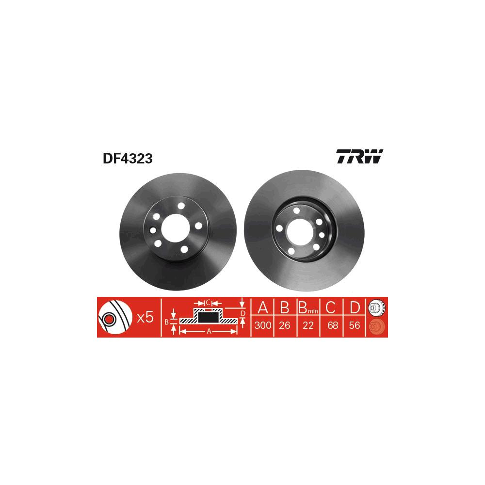 Disc frana fata TRW DF4323