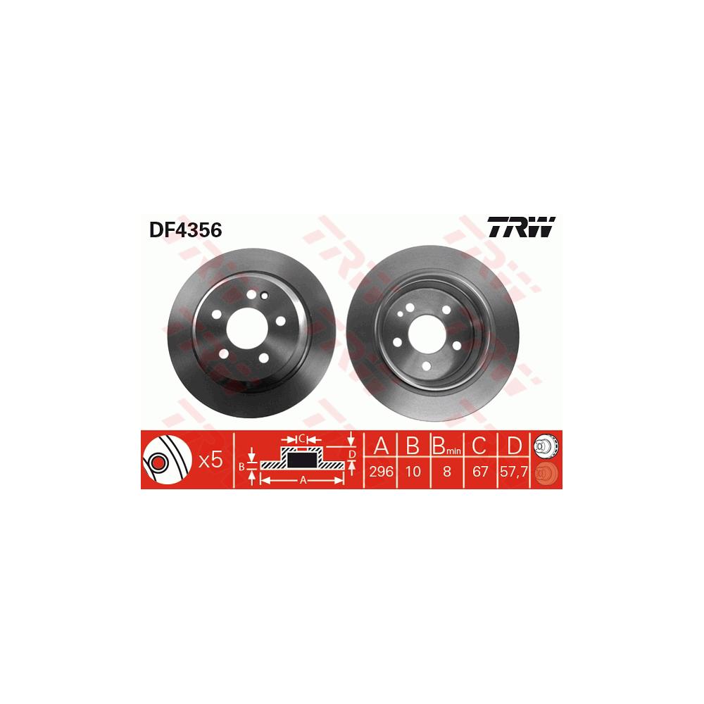 Disc frana spate TRW DF4356