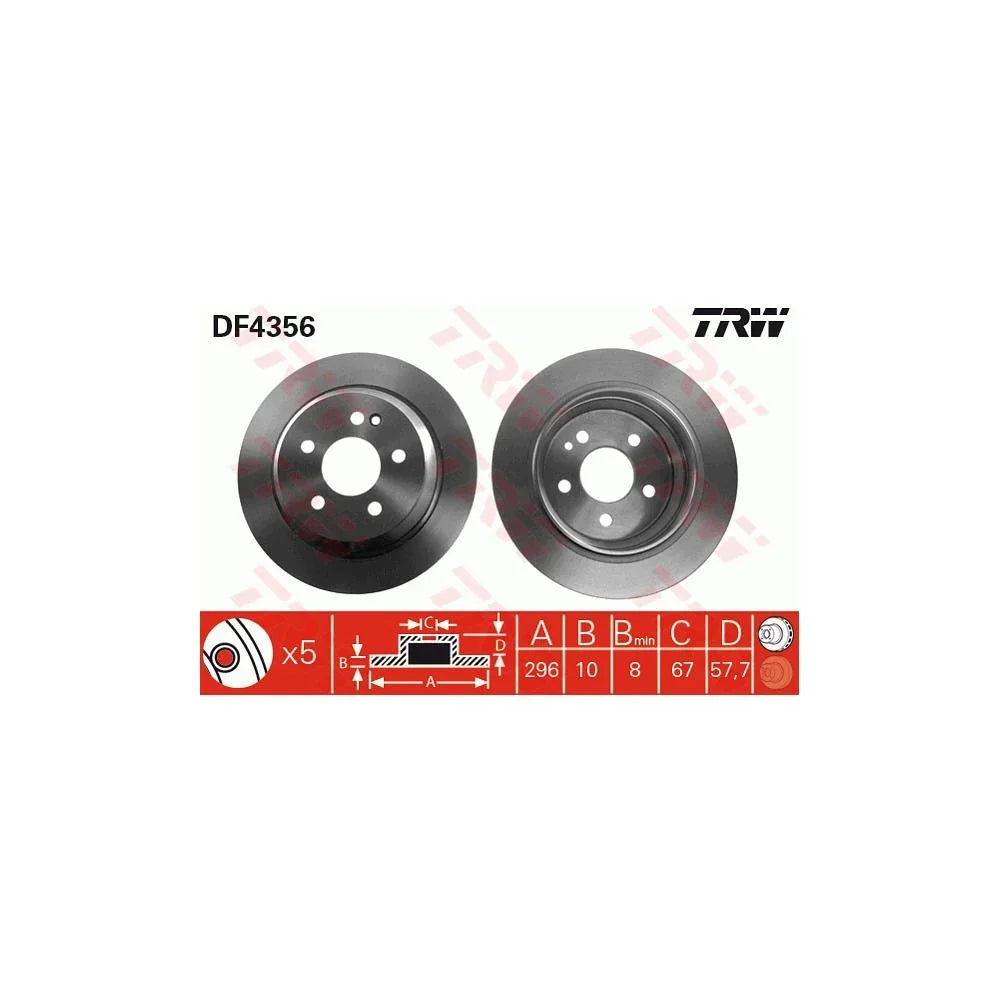 Disc frana spate TRW DF4356