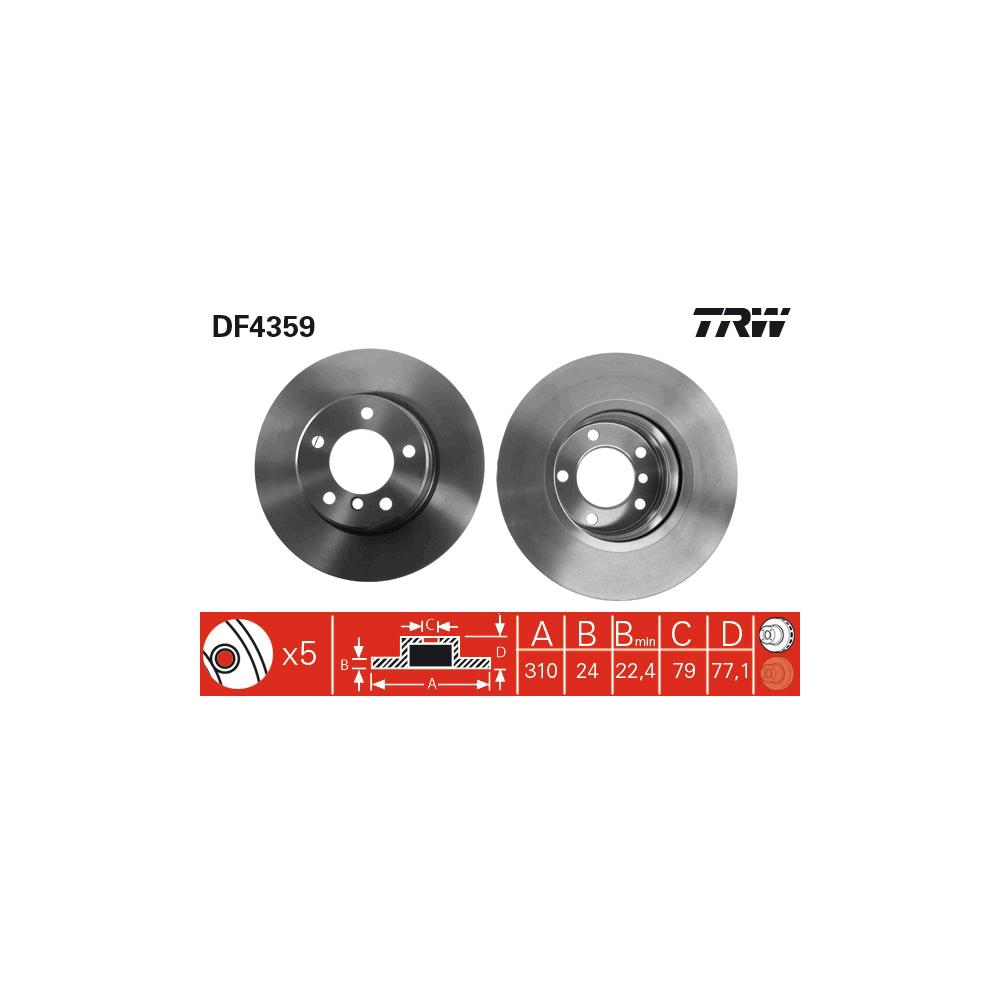 Disc frana fata TRW DF4359