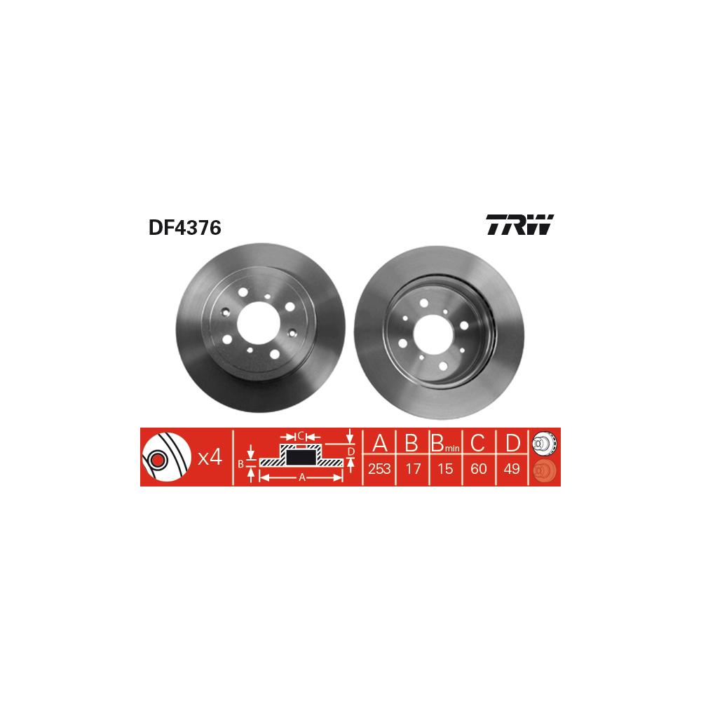 Disc frana fata TRW DF4376