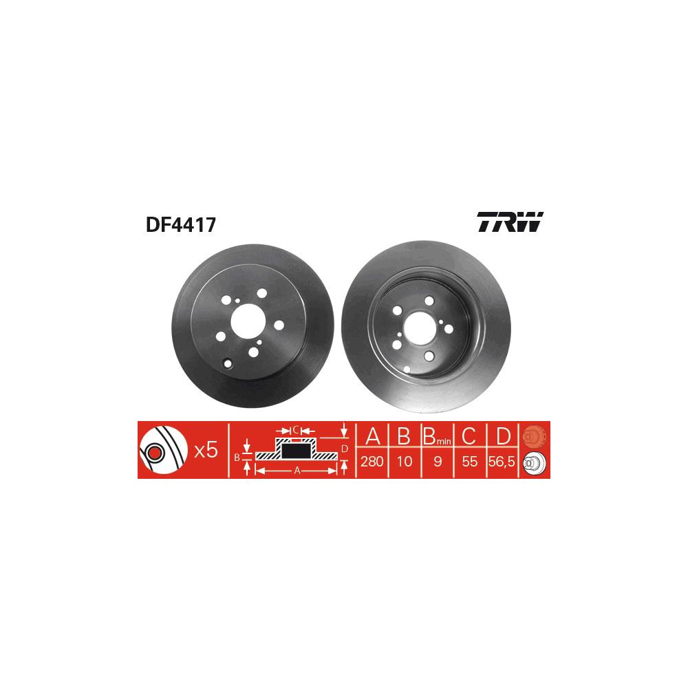 Disc frana spate TRW DF4417