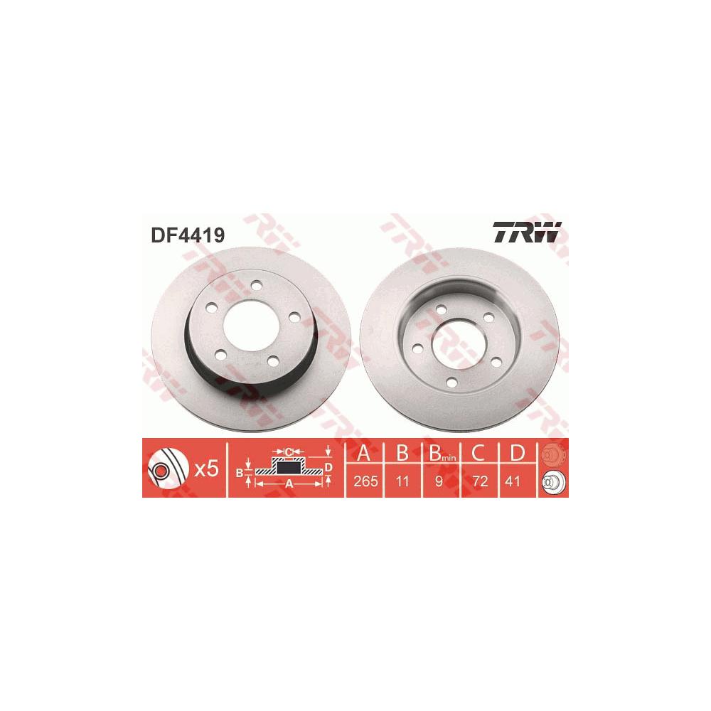 Disc frana spate TRW DF4419