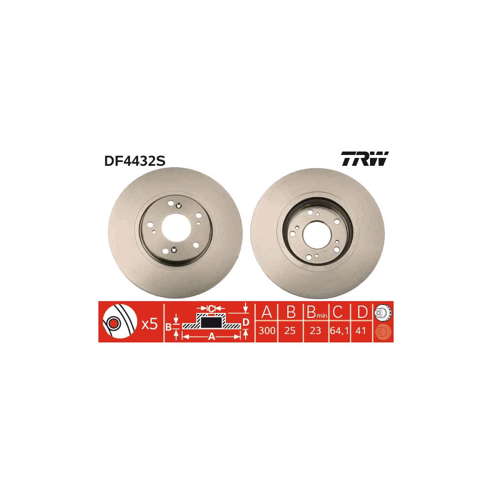 Disc frana fata TRW DF4432S