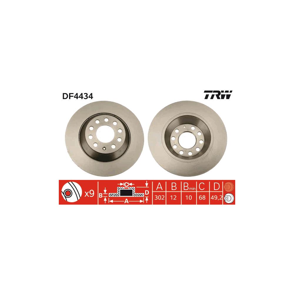 Disc frana spate TRW DF4434