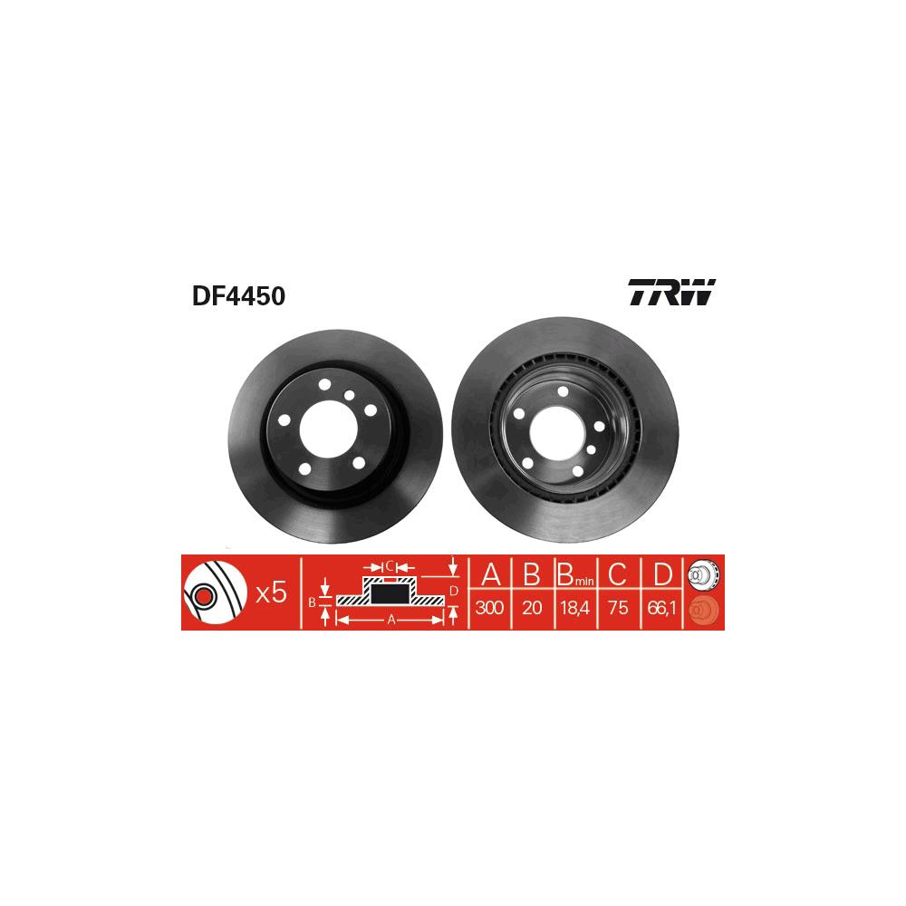 Disc frana spate TRW DF4450
