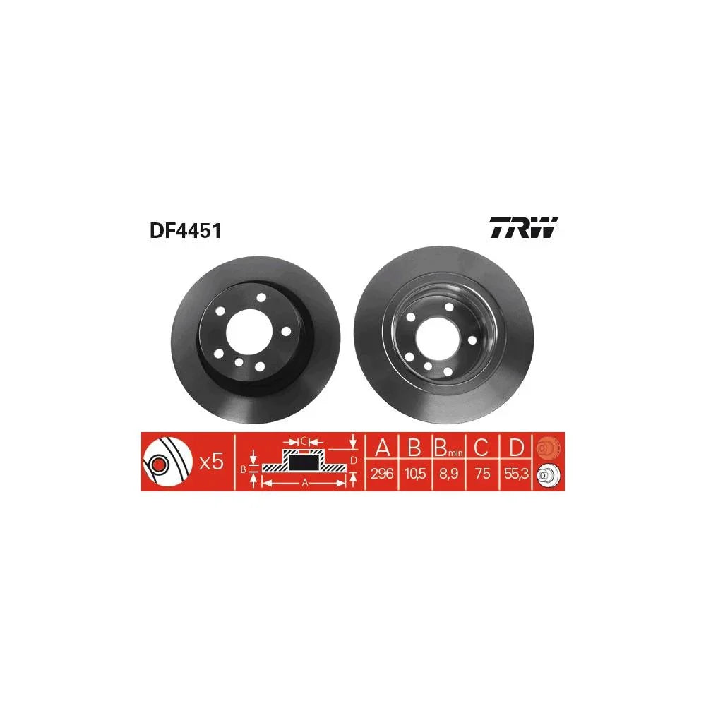 Disc frana spate TRW DF4451