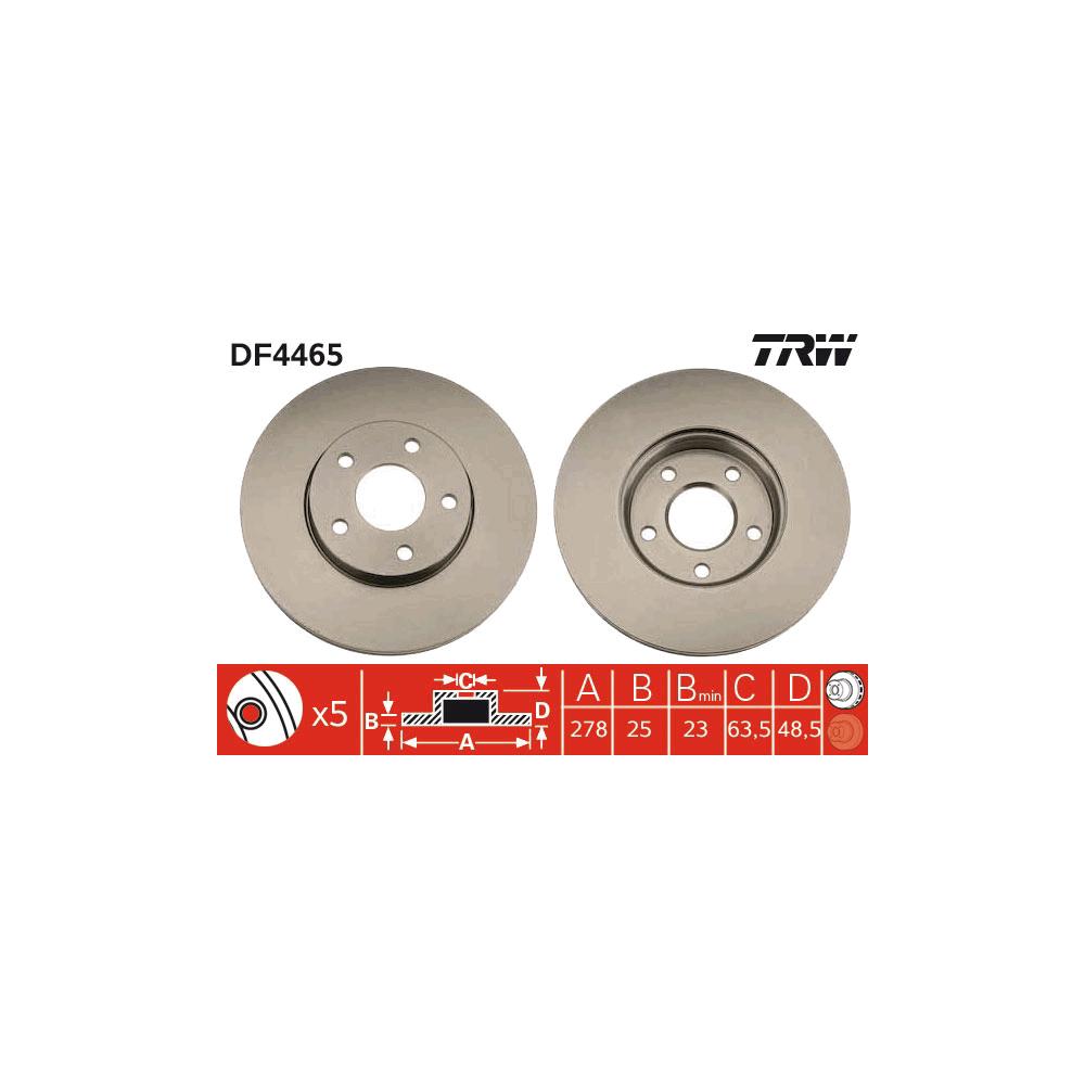 Disc frana fata - ps TRW DF4465