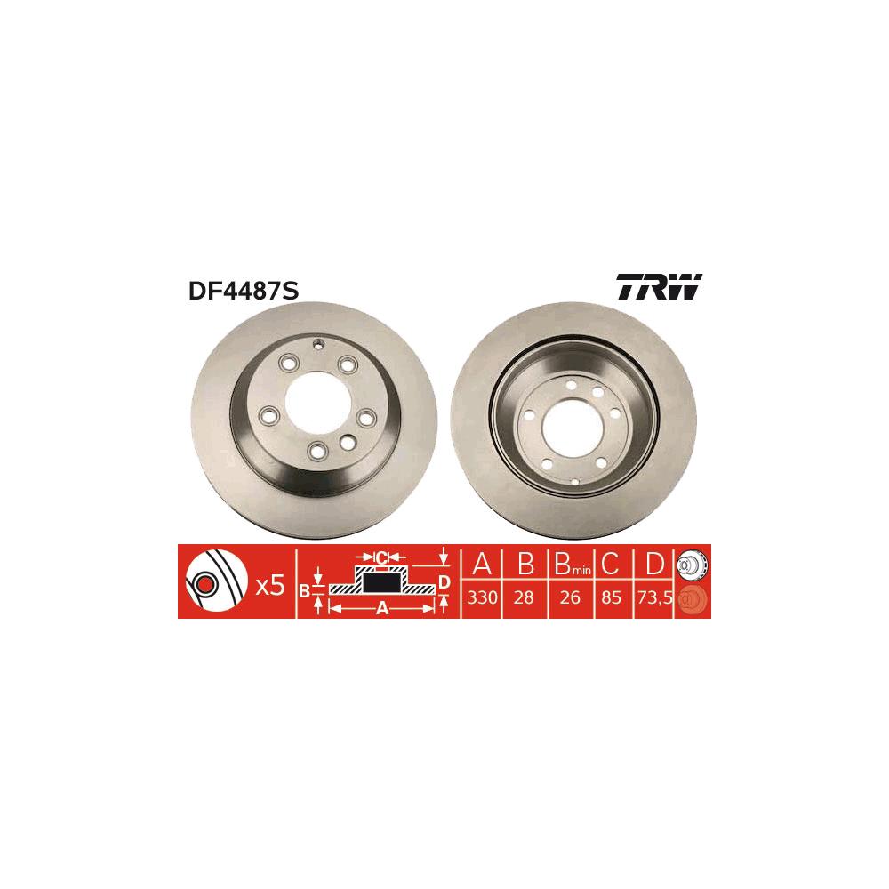 Disc frana spate TRW DF4487S