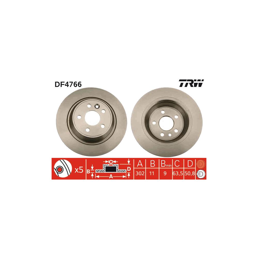 Disc frana spate - ps TRW DF4766