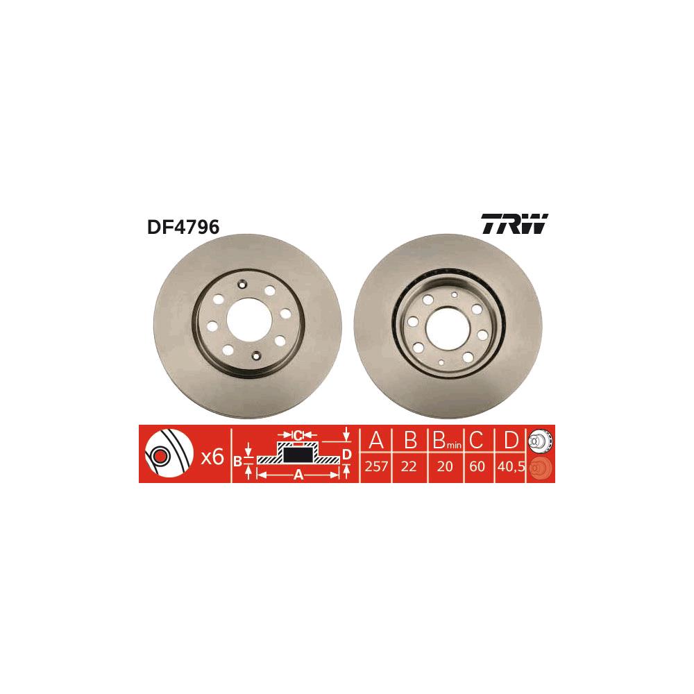 Disc frana fata TRW DF4796