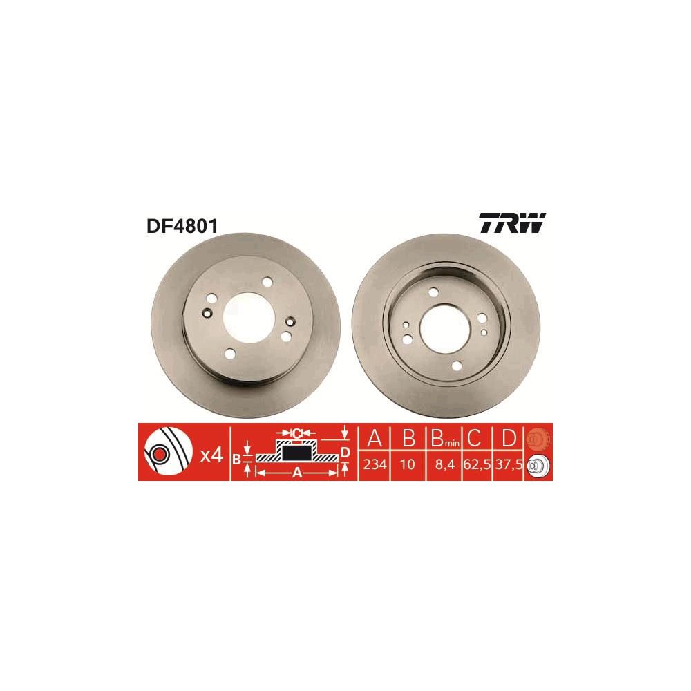 Disc frana spate TRW DF4801