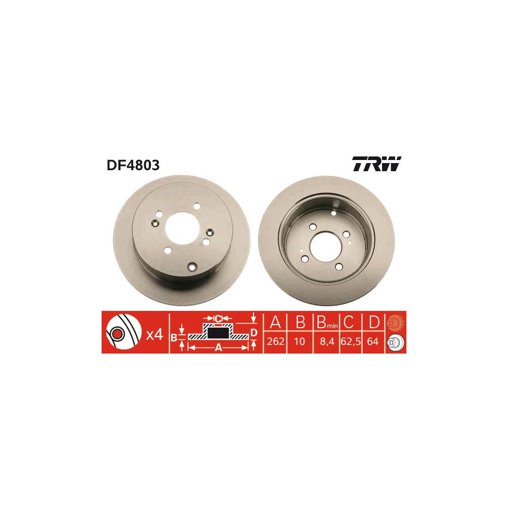 Disc frana spate TRW DF4803