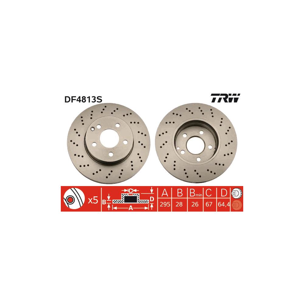 Disc frana fata TRW DF4813S