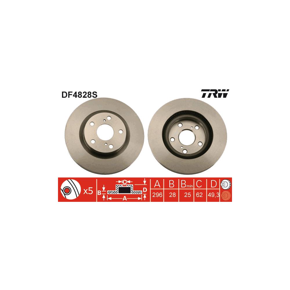 Disc frana fata TRW DF4828S