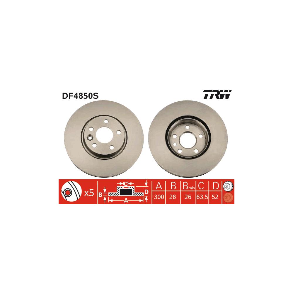 Disc frana fata TRW DF4850S
