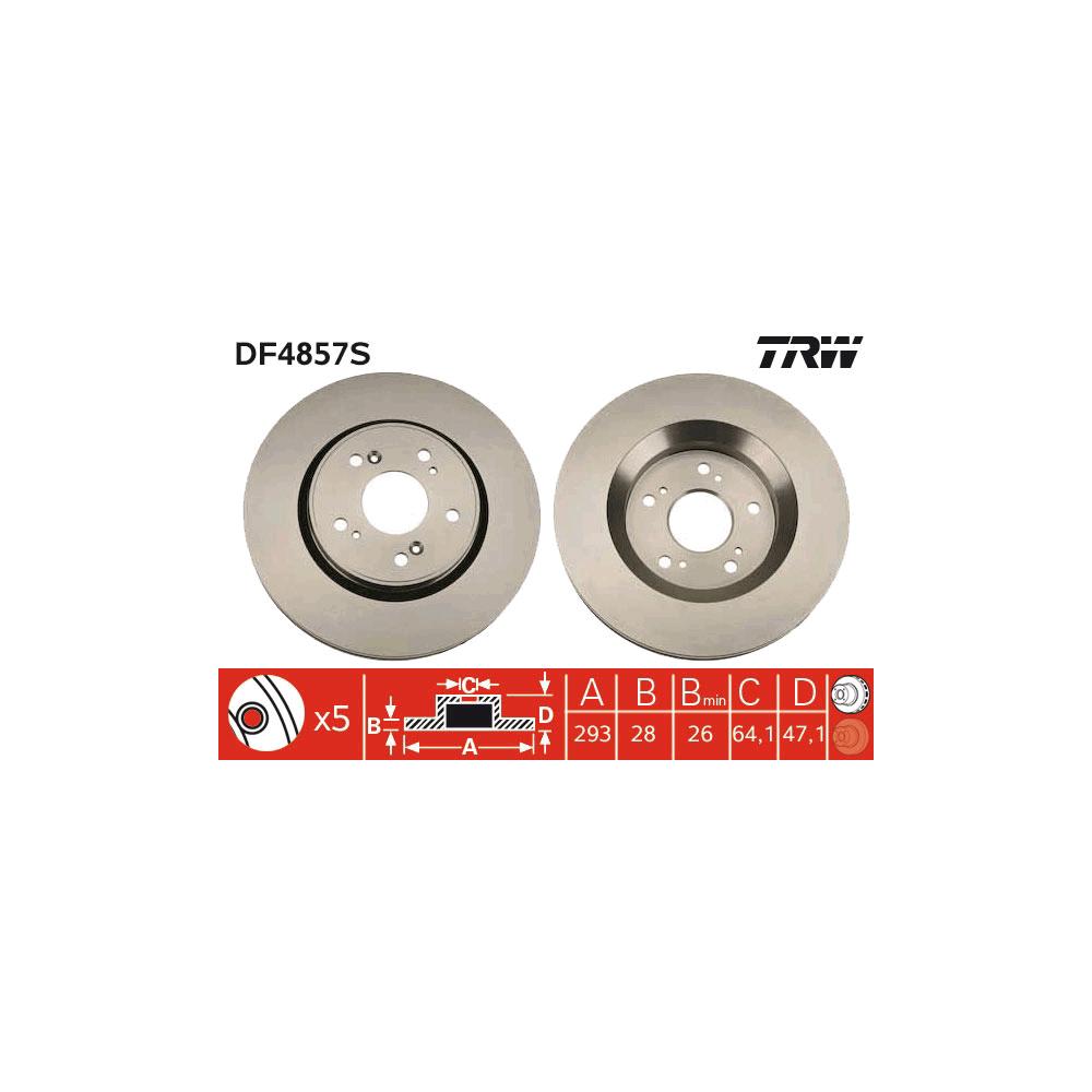 Disc frana fata TRW DF4857S