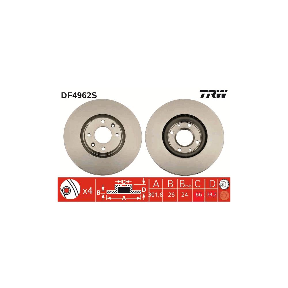 Disc frana fata TRW DF4962S