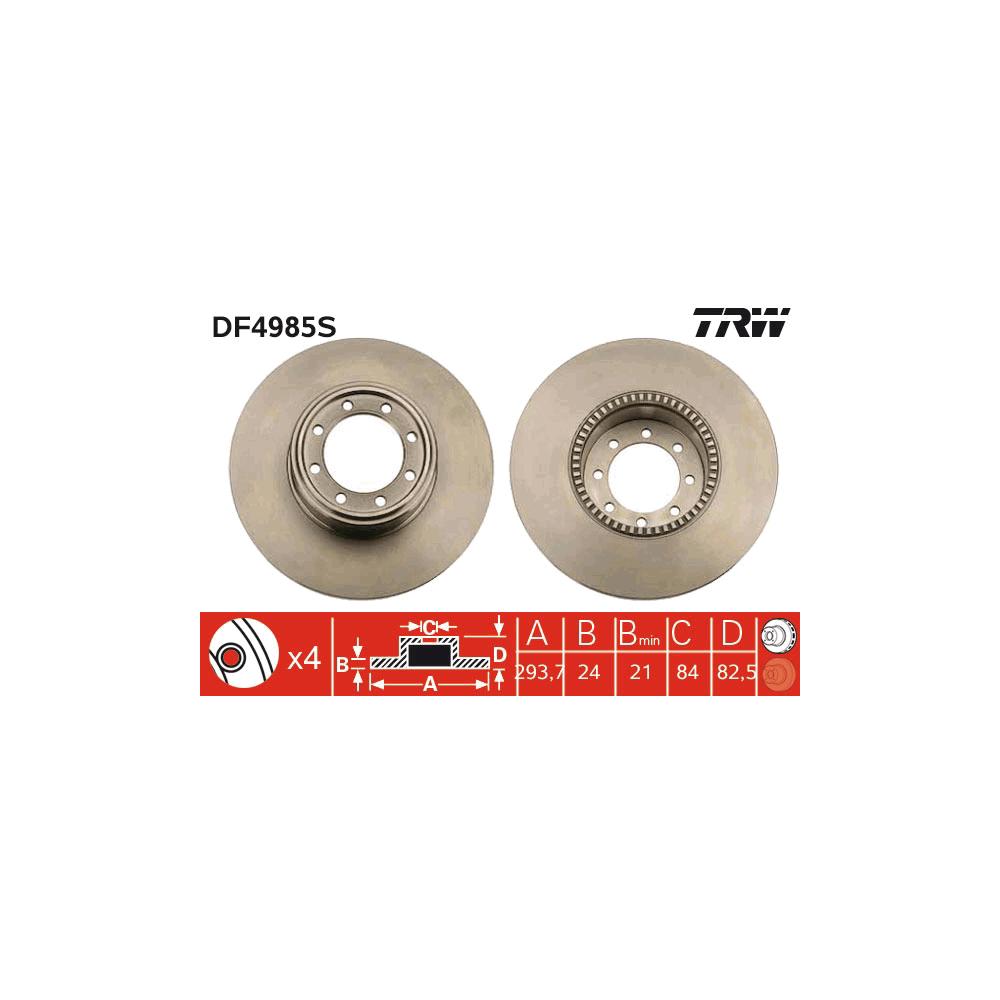Disc frana spate - ps TRW DF4985S