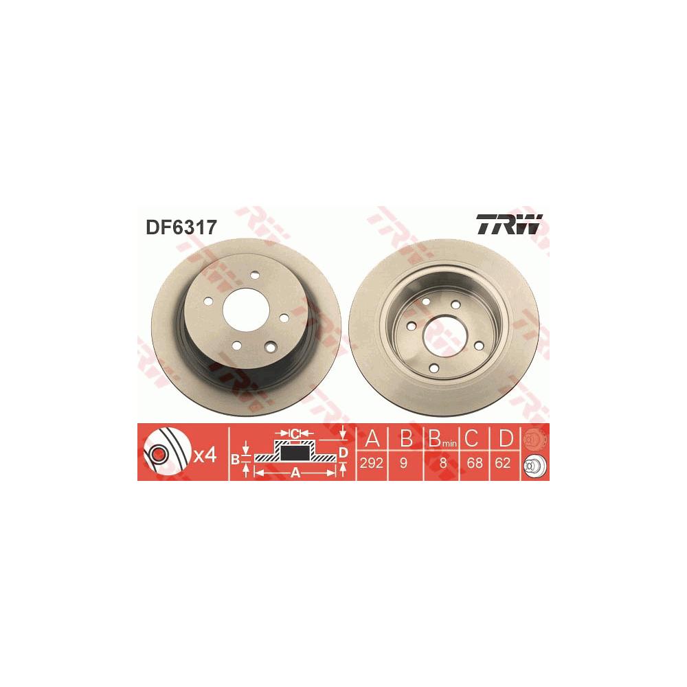 Disc frana spate TRW DF6317