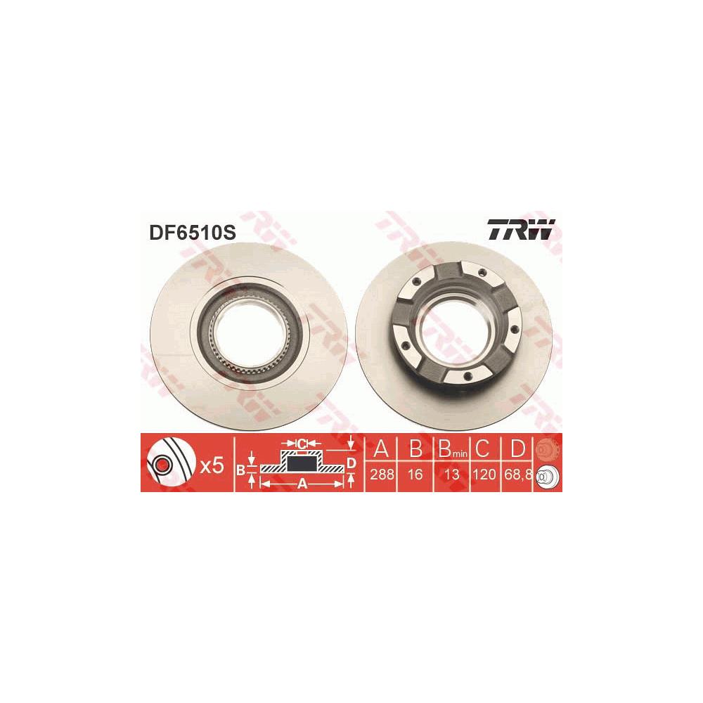 Disc frana spate TRW DF6510S