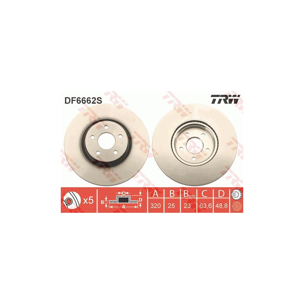 Disc frana fata TRW DF6662S
