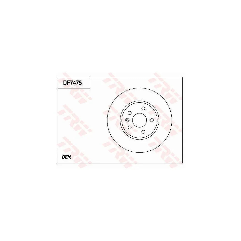 Disc frana fata TRW DF7475 – imagine 2