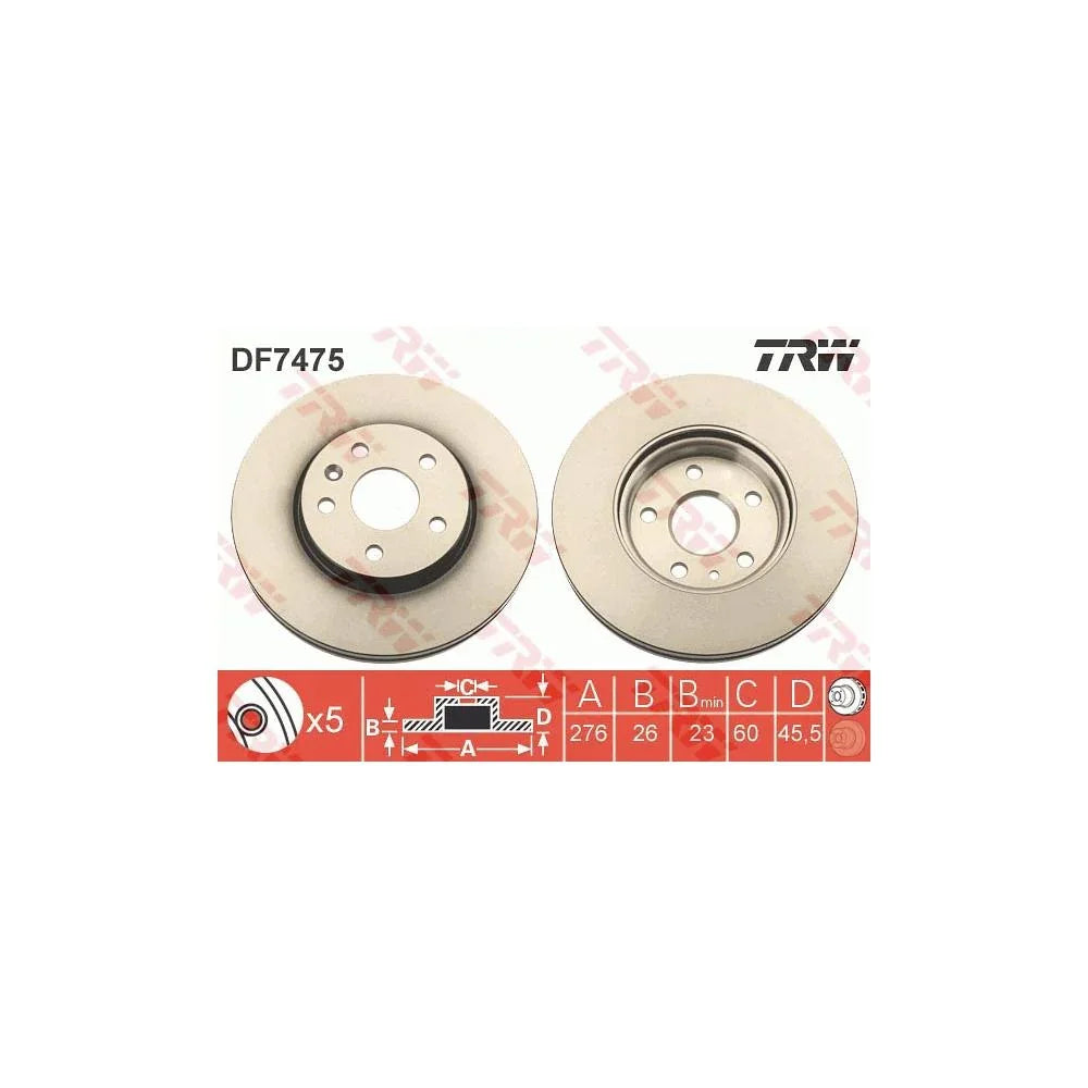 Disc frana fata TRW DF7475