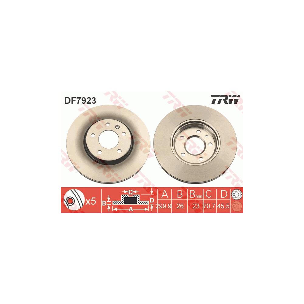 Disc frana fata TRW DF7923