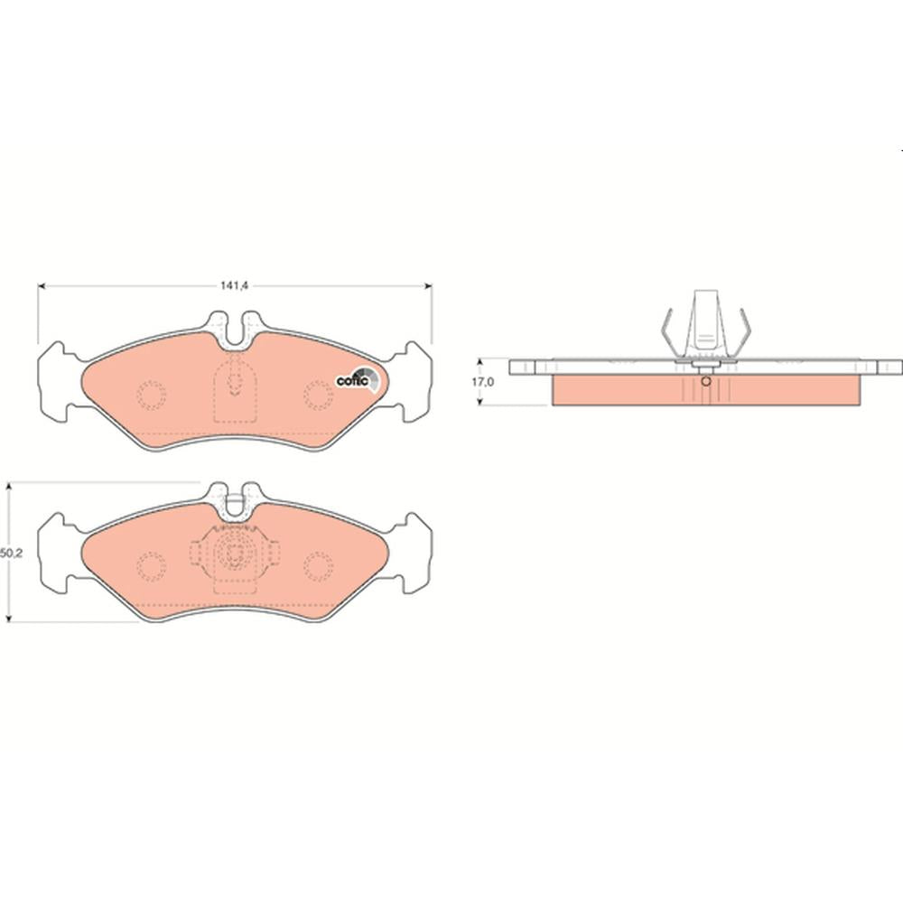 Set placute frana spate TRW GDB1262