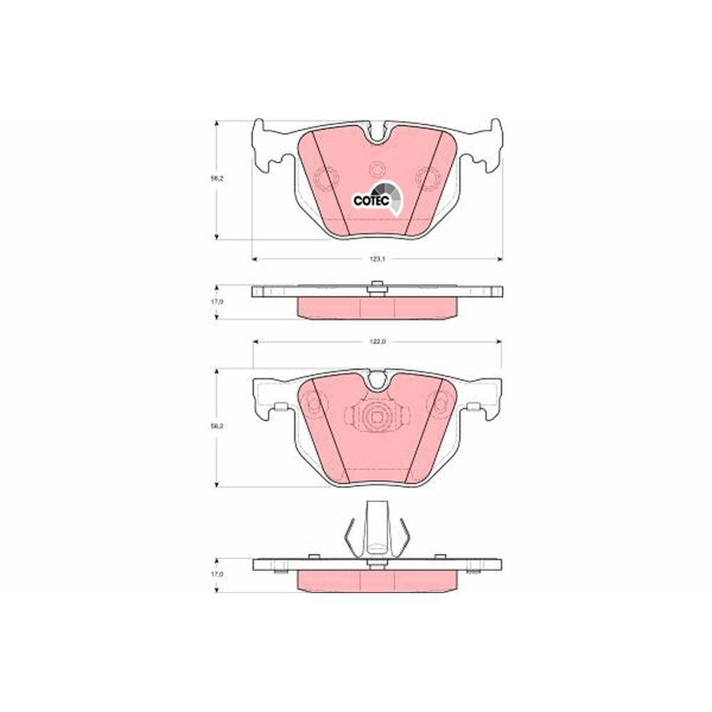 Set placute frana spate TRW GDB1499