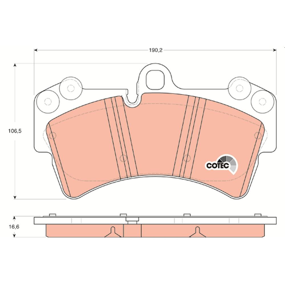 Set placute frana fata TRW GDB1548
