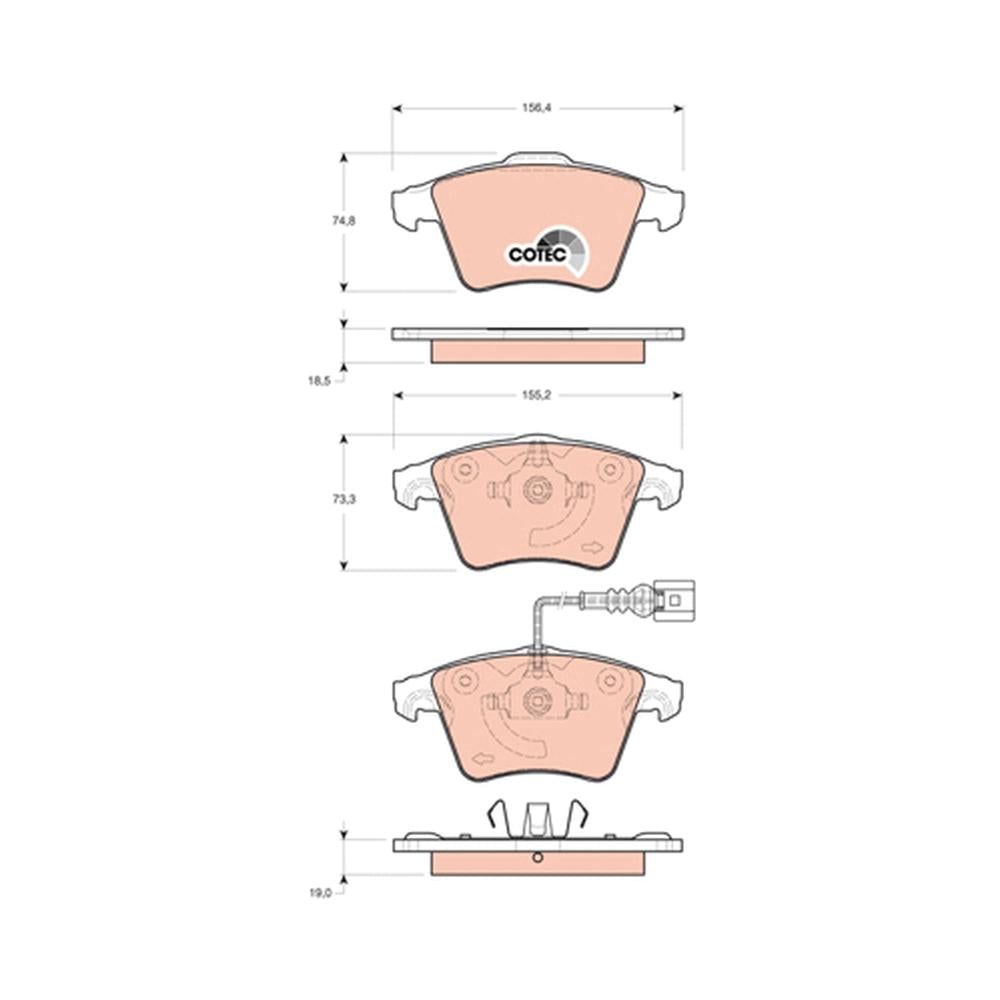 Set placute frana fata TRW GDB1721