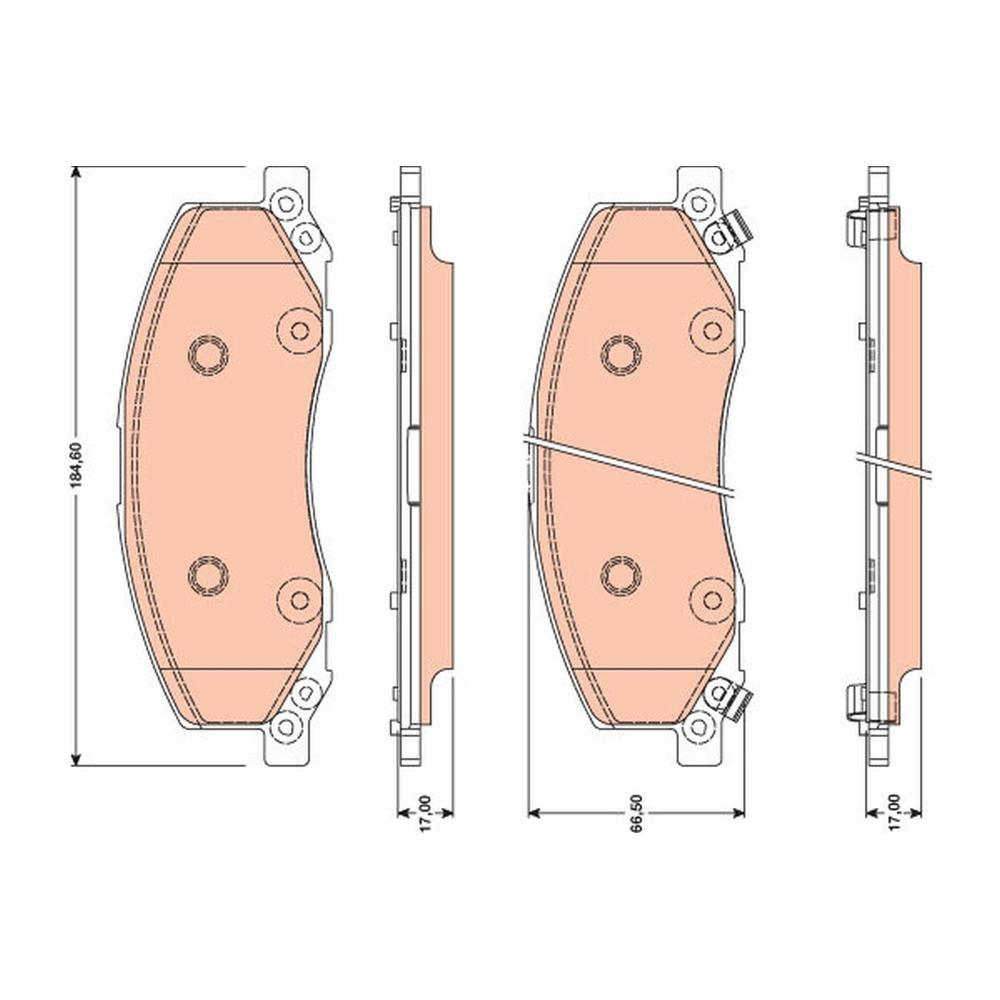 Set placute frana fata TRW GDB1781